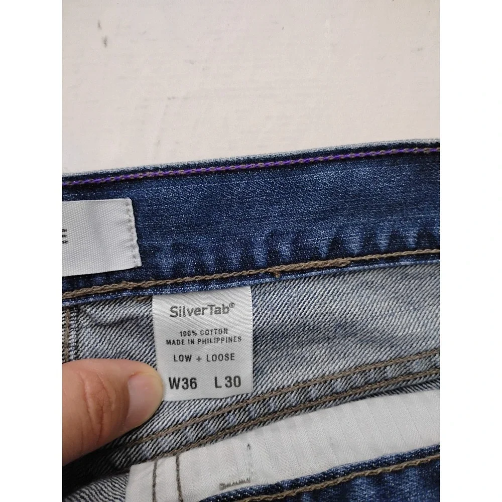 Levis Silver Tab Low and Loose Fit Baggy Wide Leg Jeans 36x26 Street Vintage Y2K